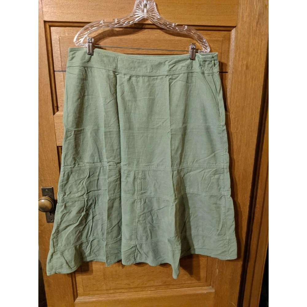 CJ Banks Green Skirt 16 Aline Modest Womens No Slit Christopher